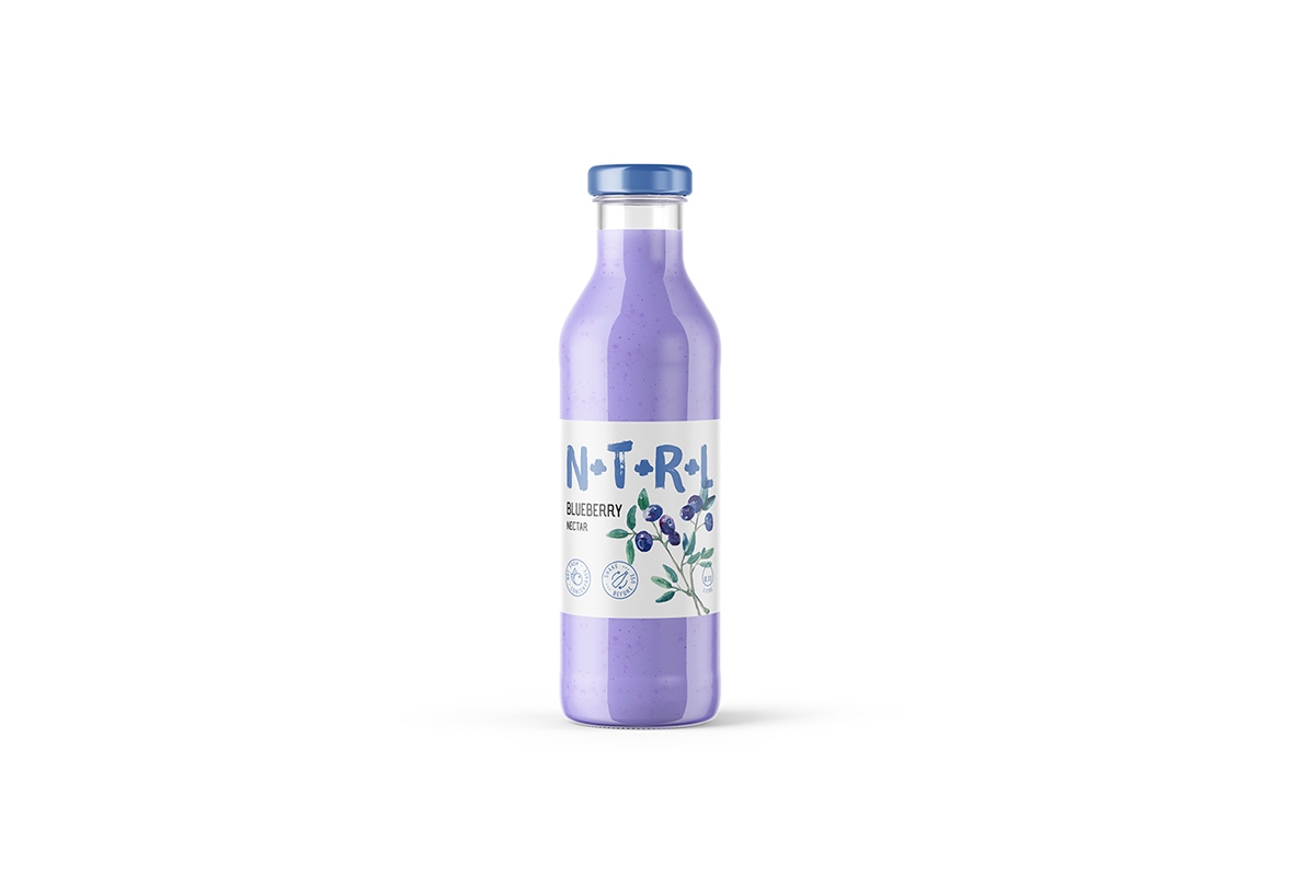 天然飲料，果汁的 品牌的包裝設計