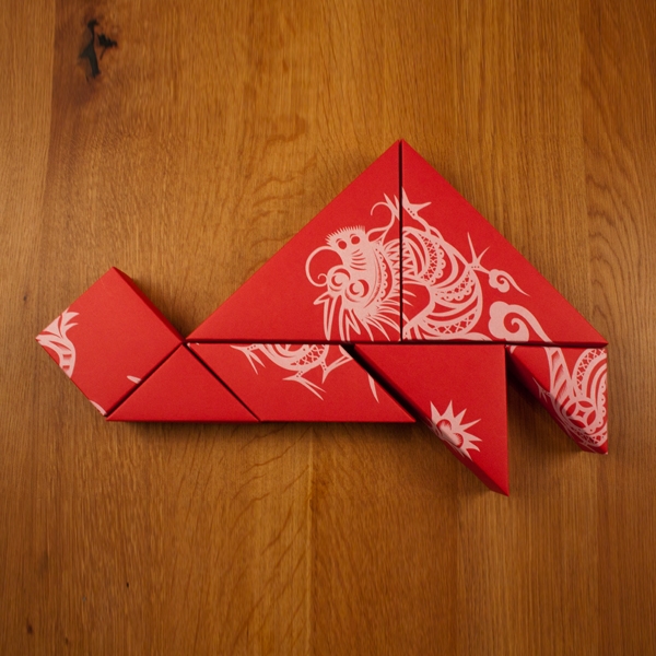 春節禮品盒包裝設計，新年七巧板的妙用