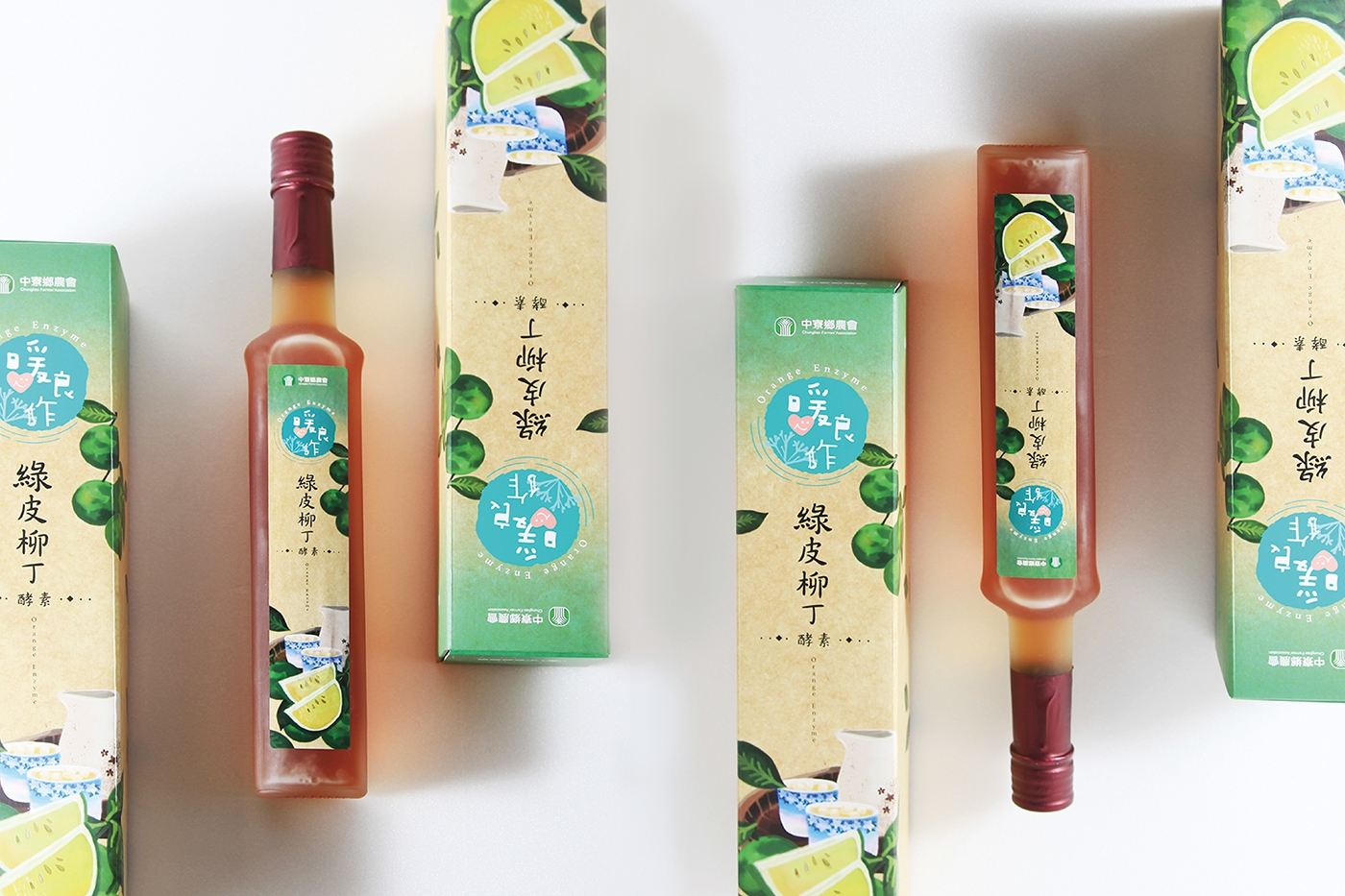 臺灣果醋酵母素瓶型標(biāo)簽包裝設(shè)計(jì)