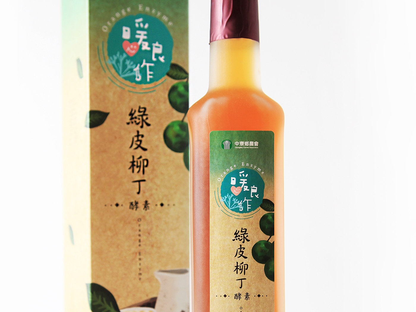 臺灣果醋酵母素瓶型標(biāo)簽包裝設(shè)計(jì)
