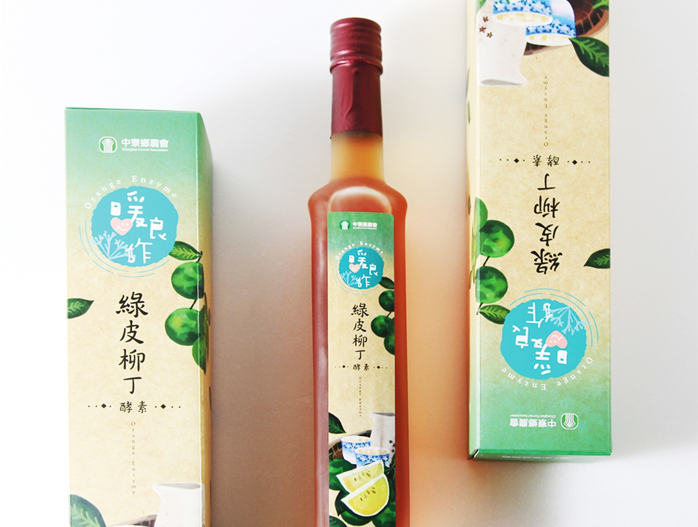 臺灣果醋酵母素瓶型標(biāo)簽包裝設(shè)計(jì)